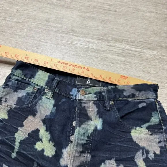 Levi’s American Vintage Denim Distressed Shorts Tie Dye Splatter Cut Off Size 31 - Picture 7 of 7